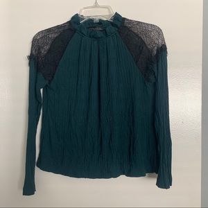 Zara Lace Shoulder Top